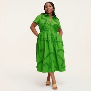 Kate Spade X Target Green Ruffle Midi Dress